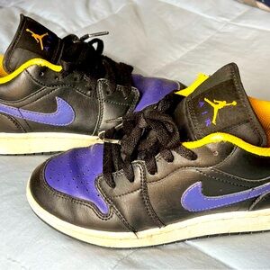 Nike Air Jordan 4Y Sneakers for Lakers Fan